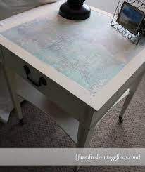The best way to achieve this was to decoupage the tabletop with some. How To Decoupage A Sidetable Farm Fresh Vintage Finds