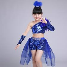 Jazz dance costume, competition dance costume, purple dance costume, pink jazz dance costume, custom dance costume. Children Sequined Feather Royal Blue Red Modern Jazz Dance Costumes For Girls Dress Competition Hip Hop Dance Costumes Kids Material Polyester Content Only Top And Shorts
