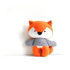 Fox Foxy Rag Doll With Navy Blue And White Striped Tee Stuffed Etsy Fox Plushie Fox Stuffed Animal Dolls