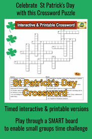 Celebrate St Patrick S Day With This Fun Crossword Puzzle Interactive Printable Copies With Answer Printable Crossword Puzzles Interactive Crossword Puzzle