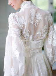 19th Century French Wedding Inspiration At Ch Acirc Teau De Montgobert Via Magnolia Rouge High Neck Wedding Dress Wedding Dresses Silk Wedding Dress