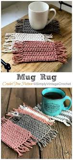 Mug Rug Crochet Free Pattern Crochet Knitting Macrame Projects Tutorials Free Mug Rug Crochet Free Pattern Orme Olmayan Desenler Elisi Fikirleri Yaratici