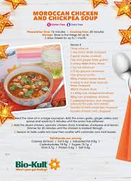 The chickpeas give the soup some heft, while the spices keep it lively. Moroccan Chicken Chickpea Soup Recipe Bio Kult