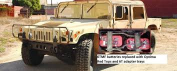 With the influx of surplus trucks out there, this could be the difference between driving it off the. Optima Application Photographs Military Batteries