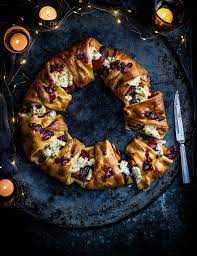 Boursin And Roast Veg Croissant Wreath Recipe Vegetarian Christmas Recipes Vegetarian Christmas Dinner Vegan Christmas Recipes