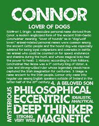 Connor Personalized Name Print Typography Print Detailed Name Definitions Numerology Calculated Destiny Traits Names With Meaning Baby Boy Names Names