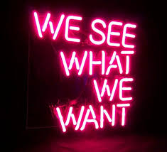 Glass Neon Light Sign Decor Wall Window Home Room Handmade We See What We Want 10 X9 5 Neon Signs Cool Neon Signs Neon Quotes