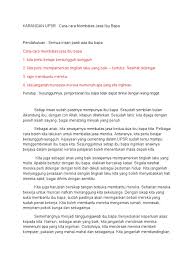 Ibu bapa juga merupakan insan yang paling berjasa最有功劳的人dalam hidup kita. Karangan Upsr