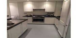 london kitchen cabinet spray painting