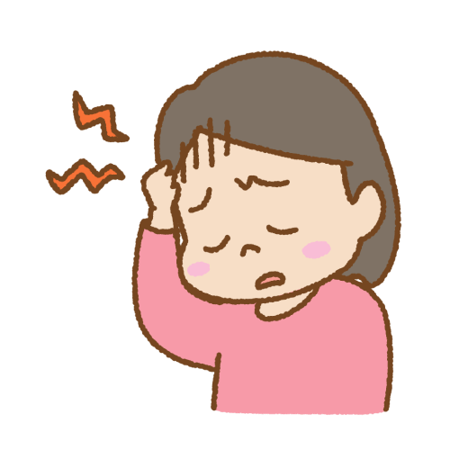 頭痛がする人のイラスト | 商用OKの無料イラスト素材サイト ツカッテ