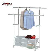 Simplify 4 drawer storage chest sale $274.99. Double Garment Rack For Hanging Clothes Hanger Stand Organizer With Drawers And Shelf Buy Single Bar Garment Rack Commercial Garment Rack Wooden Clothes Racks And Stands Product On Alibaba Com