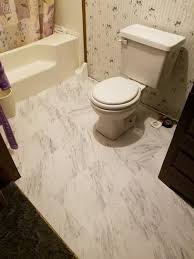 Trafficmaster Carrara Marble 12 In X 12 In Peel And Stick Vinyl Tile 30 Sq Ft Case Ss1212 The Home Depot Vinyl Tile Marble Vinyl Bathroom Addition