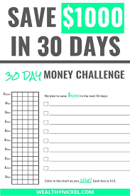 30 Day Money Saving Challenge 10 Ways To Save 1 000 In A