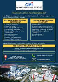 Gmi provides a complete and effective training for practical and theoretical skills to their students. German Malaysian Institute Smk Tun Abang Haji Openg Facebook