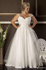 Discounta Line Plus Size Wedding Dresses Cheap Sweetheart Neckline Cap Sleeves Lace Appliques Formal Lady Bridal Gowns From Rosemarybridaldress 120 61 Dhgat Online Wedding Dress Plus Size Wedding Gowns Wedding Dresses