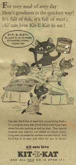 Kit E Kat Cat Food Advertisement From 1957 Fancy Cats Cats Vintage Cat