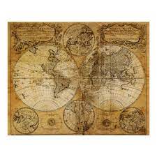 17th Century Old World Map Poster Print Zazzle Com Map Canvas Print Map Wall Art World Map Canvas
