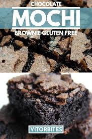 The Amazing Chocolate Mochi Brownie The Bouncy Mochi Texture With Brownie Mochi Brownie Easycake Vitorbites Homemade Sushi Brownie Food