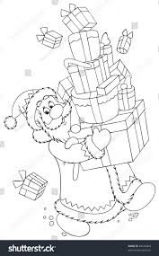 Santa Carrying A Large Stack Of Gifts Ad Affiliate Carrying Santa Large Gifts Christmas Coloring Sheets Santa Coloring Pages Disney Cross Stitch Patterns