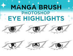 Manga Brush Eye Highlights For Photoshop Photoshop Eyes Photoshop Highlighter Brush