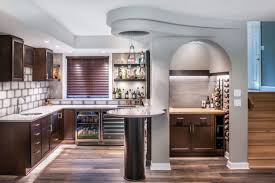Wet bar features for a finished basement. Finished Basement Bar And Wine Cellar In Madison Wi Degnan Design Build Remodel