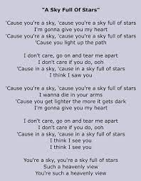 We did not find results for: Coldplay A Sky Full Of Stars Lyrics Great Song Lyrics Me Too Lyrics Song Lyric Quotes