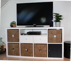 Ikea Kallax Shelf With Hack For Tv Bench Ikea Kallax Shelf Kallax Ikea Ikea Tv Stand
