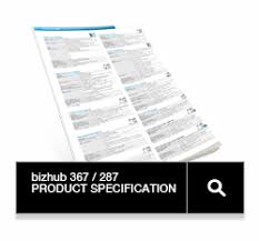 The download center of konica minolta! Bizhub 367 287 Multi Function Printer Konica Minolta