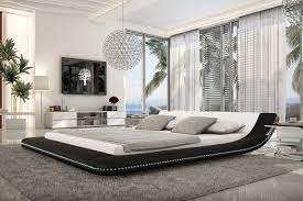 Boxspringbett kaz anthrazit 220×200 cm h2 mit visco topper. Polsterbett Custo Schwarz Weiss 200x220 Cm Mit Led Beleuchtung