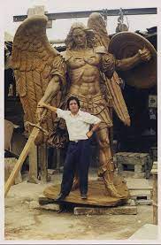San Miguel Arcangel Angelstatue Archangelmichael Stmichaelrosary Chaplet Stmichaelstatue Angel Art Angel Sculpture Art
