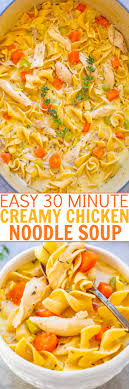 It's perfect for cold weather, and especially good if you are fighting off a cold or flu. Creamy Chicken Noodle Soup Easy 30 Minute Recipe Averie Cooks