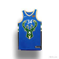 Show off your milwaukee bragging rights with an authentic bucks earned edition jersey, designed exclusively for last year's nba playoff teams.our bucks jersey shop offers is stocked with uniforms for all the hottest milwaukee players including giannis antetokounmpo and thon maker. Bucks Blue Jersey Alternate Concept Mkebucks