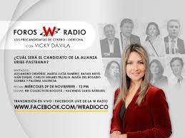 La w es un programa noticioso y de opinión, bajo la conducción de julio sánchez cristo en compañía de periodistas como alberto casas santamaría, camila zuluaga, y felix de bedout, entre otros. W Radio Colombia Na Twitteru Alejandro Ordonez Marta Lucia Ramirez Rafael Nieto Ivan Duque Carlos Holmes Trujillo Maria Del Rosario Guerra Paloma Valencia Hoy En El Forow Presentaran Sus Propuestas Para Llegar