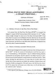 Proposal ini berupa dokumen tertulis yang menggambarkan. Final Focus Test Beam Alignment A Draft Proposal Unt Digital Library