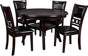 The bench*made collection of dining room furniture offers both maple and oak tables, chairs, benches and more. New Classic Furniture Gia 5 Piece Round Dining Table Set 47 Inch Ebony In Dubai Uae Whizz Table Chair Sets