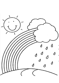 Rainbow coloring pages are a fun way for kids of all ages to develop creativity, focus, motor skills and color recognition. Coloring Pages Rainbow With The Sun Coloring Page