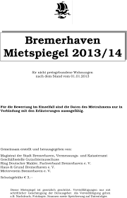 76 häuser zur miete in bremerhaven ab 175 € / monat. Bremerhaven Mietspiegel 2013 14 Pdf Free Download