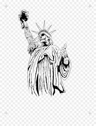 Statue of liberty drawing statue cartoon line art liberty sculpture arts visual arts white black and white. Statue Of Liberty Clipart Simple Illustration Png Download 866237 Pinclipart