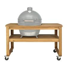 big green egg acacia tafel met wielen xl grote groene eieren buitenkeuken wielen