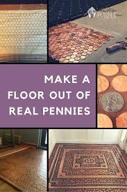 Review the warnings and instructions for set each penny in place carefully. Penny Floor Template Penny Template Diy Penny Floor Penny Floor Penny Project Floor Of Pennies Penny Floor Penny Tile Floors Unique Flooring