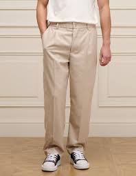 Men's Beige Relaxed Leg Trouser | Smart Trousers for Men | Choose the  perfect style for you! – BELIER