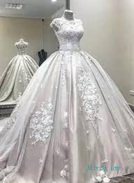 H0575 Unique Silvery And Ivory Colored Ball Gown Wedding Dress More Details Http Bit Ly 2in5s3t Weddin Ball Gowns Wedding Colored Wedding Dresses Ball Gowns