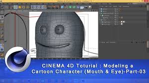Cinema 4d Toturial Modeling A Cartoon Character Mouth Eye 03 Cinema 4d Cinema 4d Tutorial Cinema
