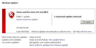 Check spelling or type a new query. Windows Server 2008r2 Code 80070002 While Installing Updates