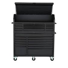 Husky 56 In 23 Drawer Tool Chest And Rolling Cabinet Set Textured Black Matte Hotc5623bb1s At The Home Depot Mobile Tool Chest Tools Tool Box