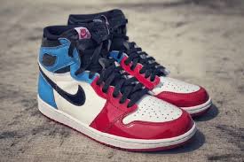 Air Jordan 1 High Red Black White Jordan Brand Blends Blue Red White Black For The Air Jordan 1 High Og Fearless Air Jordans Nike Shoes Air Max Black Nike Shoes