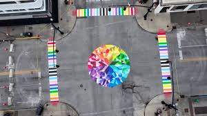 Pride mural takes over Huntington intersection