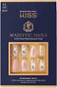 Amazon.com: KISS Majestic Fake Nails, In a Crown', High-End Gel ...