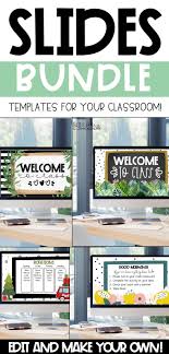 Slides Templates Bundle For The Classroom In 2020 Distance Learning High School Math Classroom Online Teaching