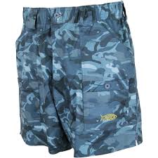 Aftco Camo Original Fishing Shorts Blue Fishing Shorts